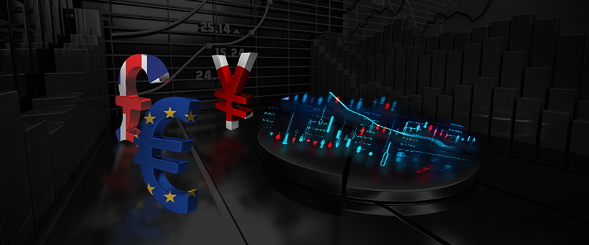 The Euro, Pound, and Yen signs, standing side by side, with charts nearby, epitomize the world of diverse and interconnected currency pairs.
