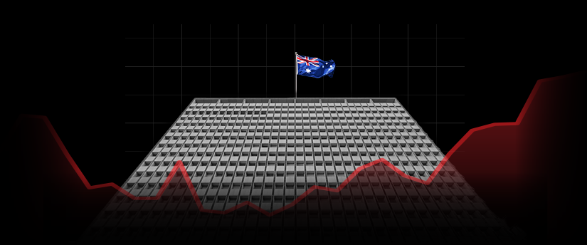 A building proudly displaying the Australian flag, representing the Bank of Australia's national presence.