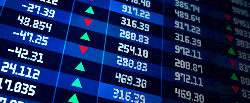 Stock market trading screen displaying forex market data.