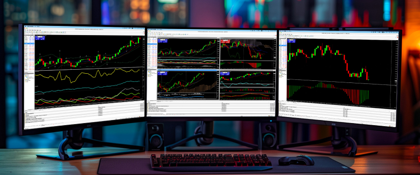  Financial data displayed on a computer screen for forex trading analysis