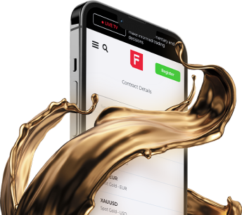 Uma representação visual da aplicação, concebida para dispositivos Android, que oferece funcionalidades relacionadas com metais, telemóveis e negociação forex.