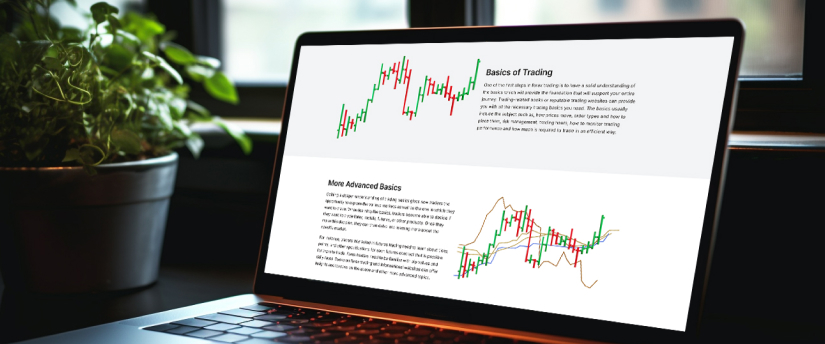  digital interface showcasing a forex trading platform with charts and currency pairs for online trading activities.
