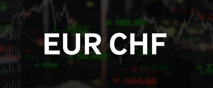 Chart displaying EUR/CHF forex trading trends and fluctuations in currency exchange rates.