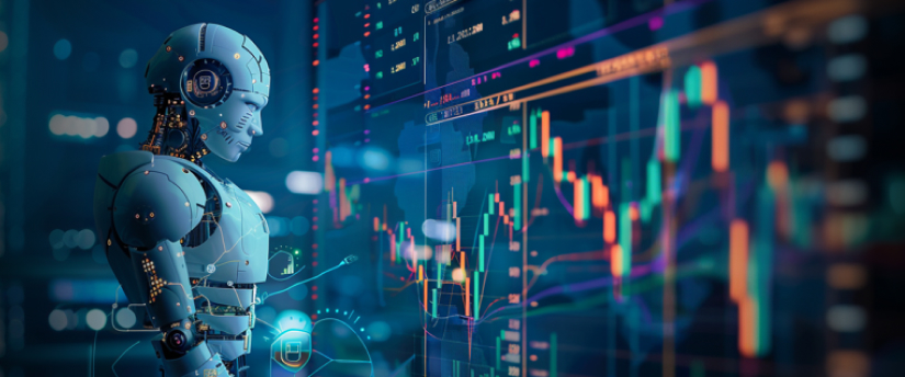Artificial intelligence analyzing trading charts and market data in real time