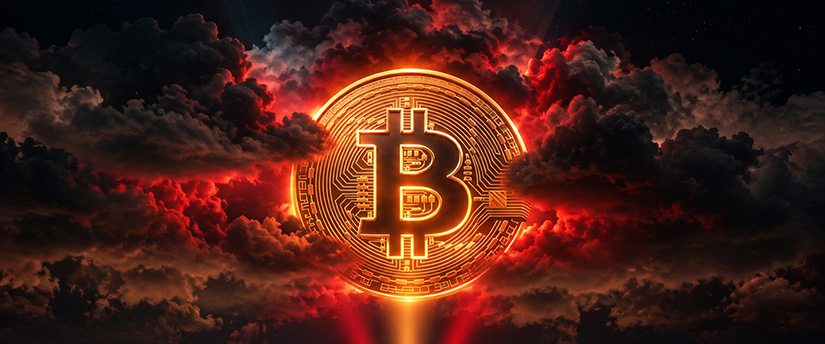 1. Bitcoin symbol representing DVOL and the Bitcoin Volatility Index